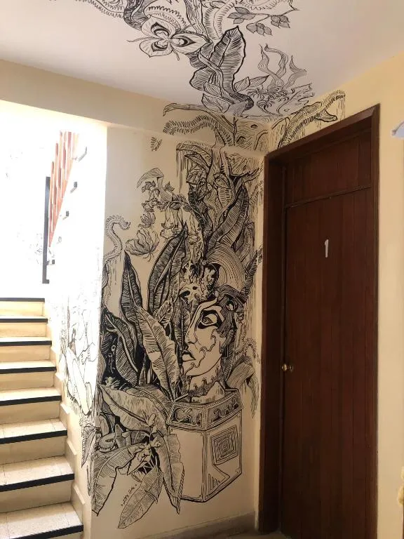Upstairs hallway and murals